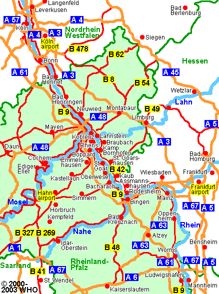 Landkarte Daun-Frankfurt-438,  2000-2003 WHO